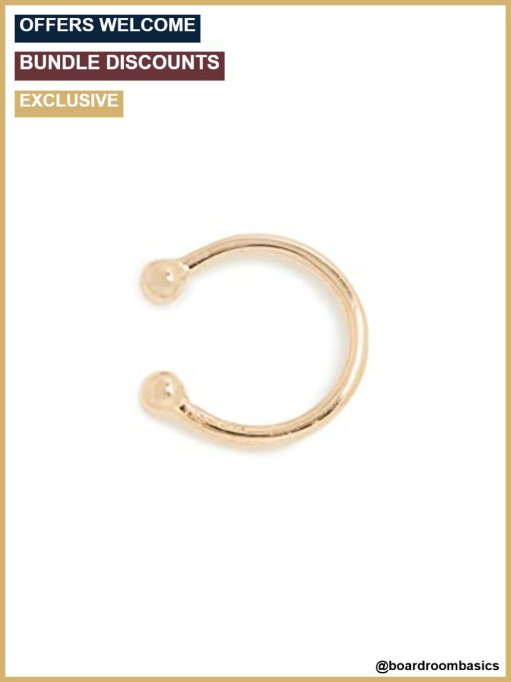 14k Gold Ear Cuff 0.5in Single Ear Wrap Minimalist Fine Jewelry